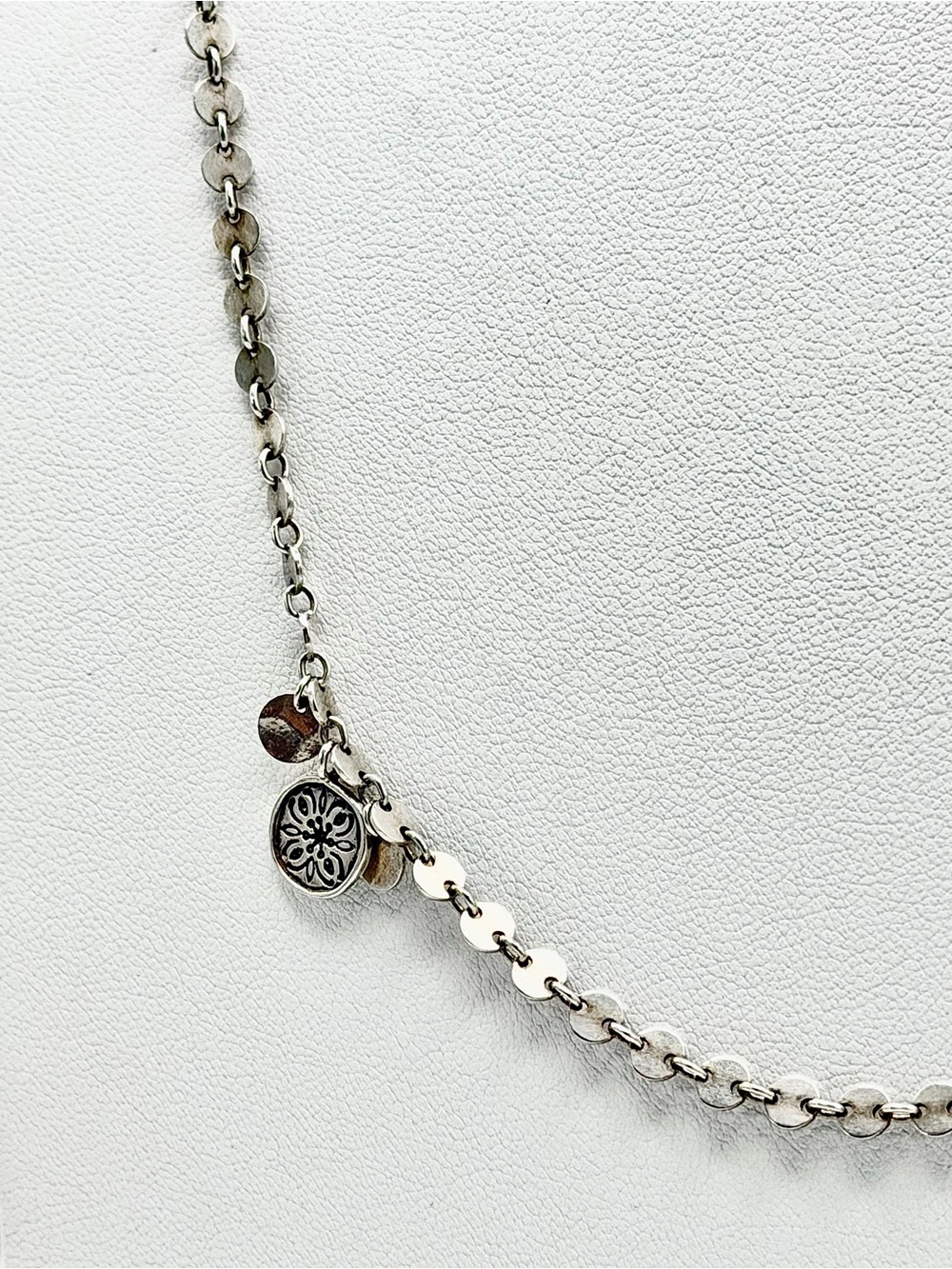 Silpada Festive Glittering Sterling Silver CONFETTI 46” Disc & Charm Necklace - Picture 8 of 15